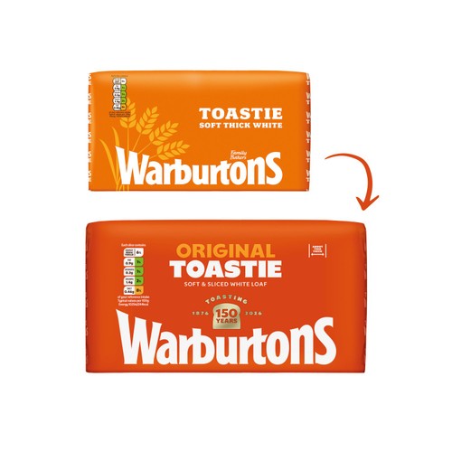 Warburtons White Toastie Bread 800g