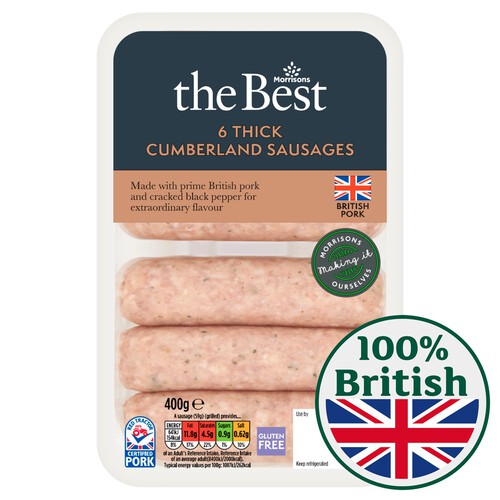 Morrisons The Best Thick 6 Cumberland Sausages