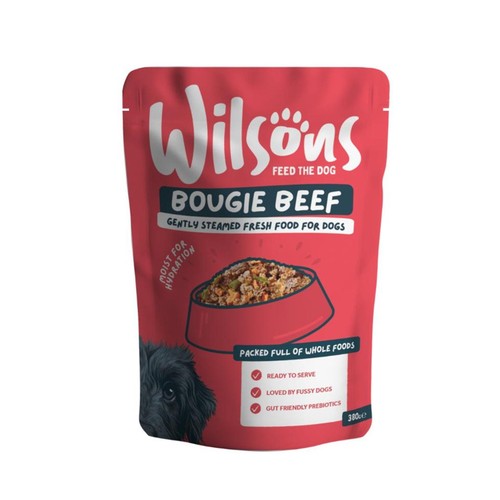 Wilsons Bougie Beef Fresh Dog Food Pouch 