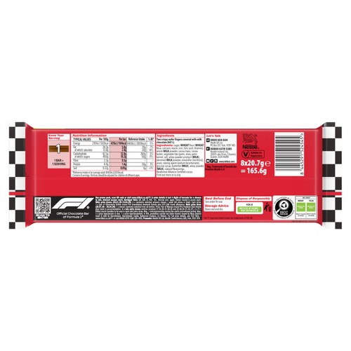 KitKat 2 Finger Milk Chocolate Biscuit Bars 8 Pack Multipack