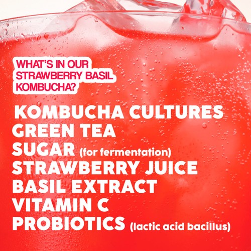 Fix8 Strawberry Basil Kombucha