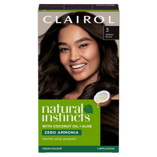 Clairol Natural Instincts Semi-Permanent Hair Dye 3 Brown Black