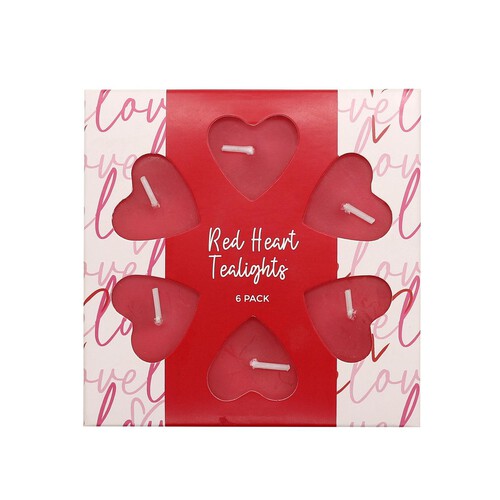 Morrisons Valentines Red Heart Tealights 