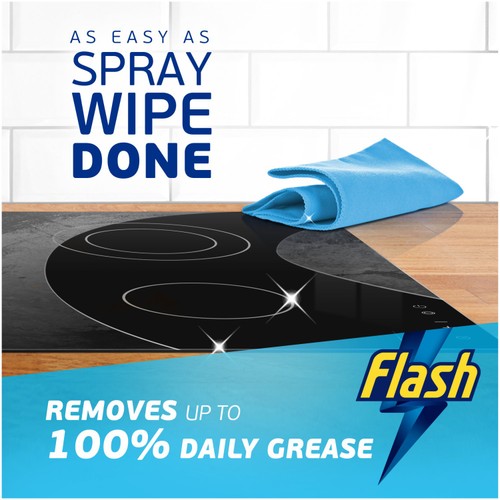 Flash Cleaning Spray Wipe Done All Purpose Lemon