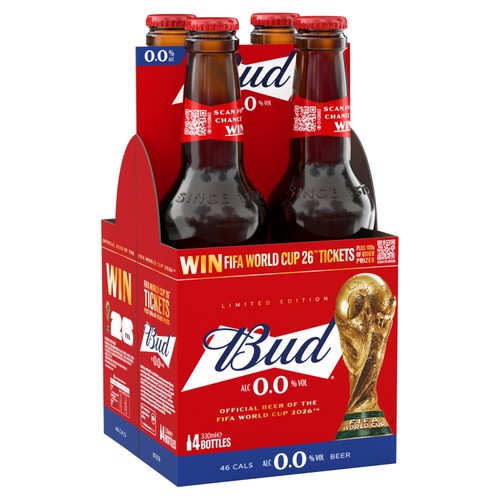Budweiser Zero 0% Beer 4 x 330 Bottles