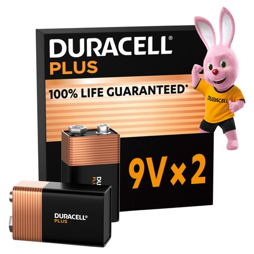 Duracell Plus 9V Alkaline Batteries