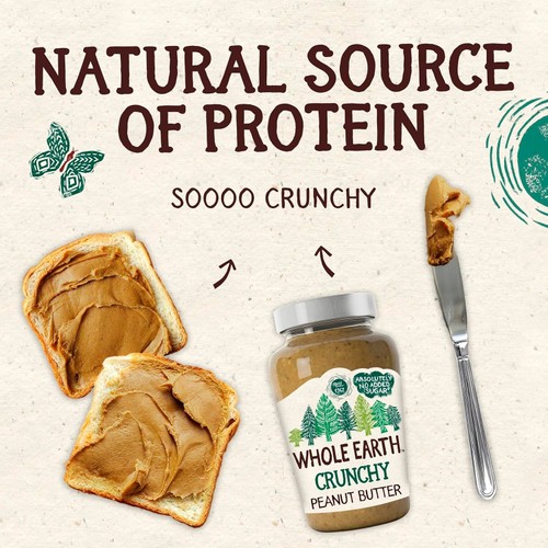Whole Earth Crunchy Peanut Butter   454g