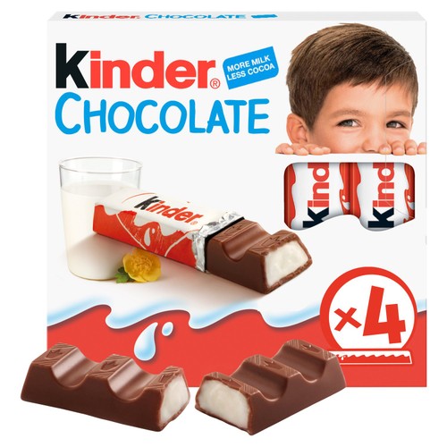 Kinder Milk Chocolate Snack Bars 4 Pack