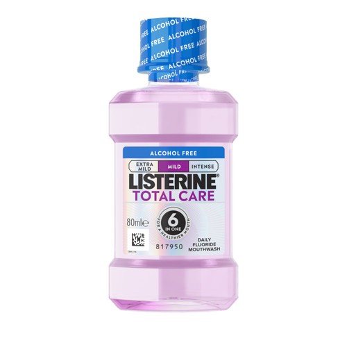 Listerine Total Care Milder Taste Zero Alcohol Mouthwash 80ml