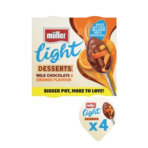 Muller Light Desserts Milk Chocolate 4 x 90g (360g)