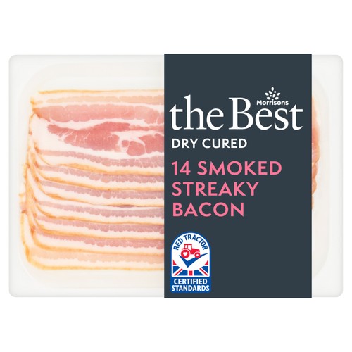 Morrisons dry cured smoked streaky bacon