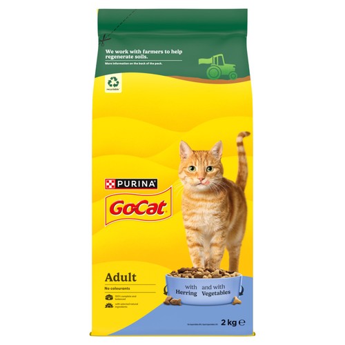 Go-Cat Herring And Vegetable Dry Cat Food 2kg