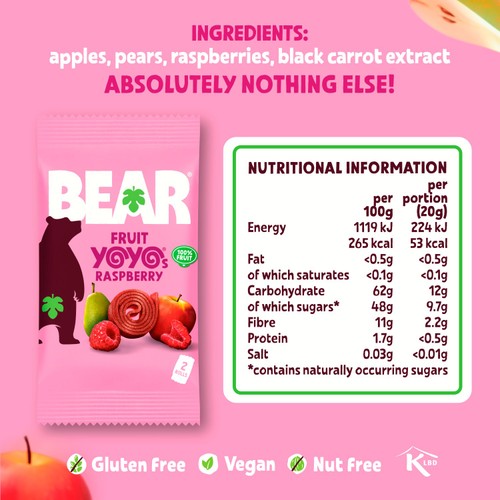 BEAR Yoyos Raspberry Multipack