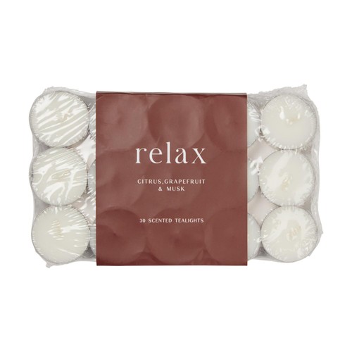 Home Style Wellbeing Scented Tealights Relax 30Pk
