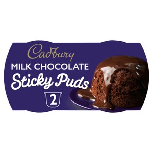 Cadbury Milk Chocolate Sponge Pudding Cake Desserts Pots 2x95g