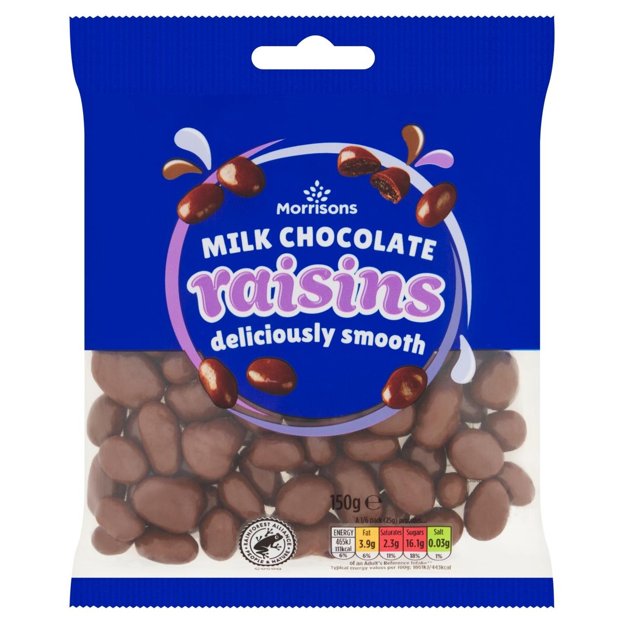 Morrisons Milk Chocolate Raisins 150g