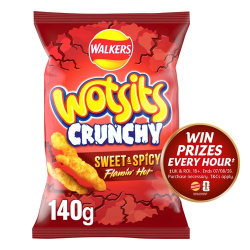 Walkers Wotsits Crunchy Sweet & Spicy Sharing Snacks Crisps
