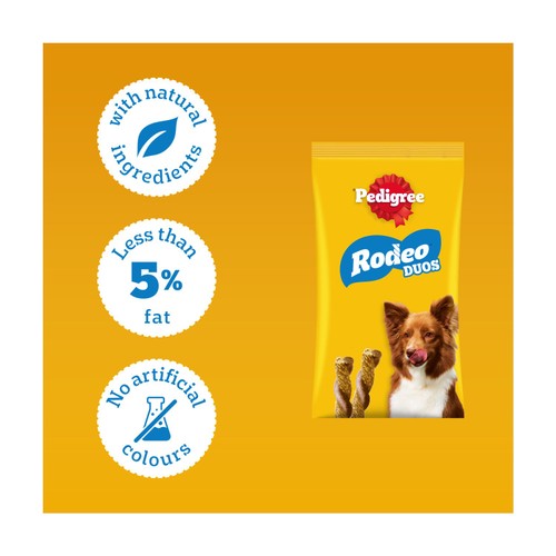 Pedigree Rodeo Duos Adult Dog Treats Beef & Cheese 7 Chews