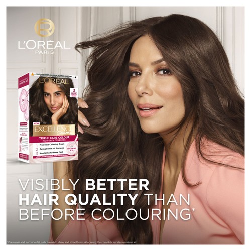 L'Oreal Paris Excellence Creme Natural Darkest Brown 3 Permanent Hair Dye
