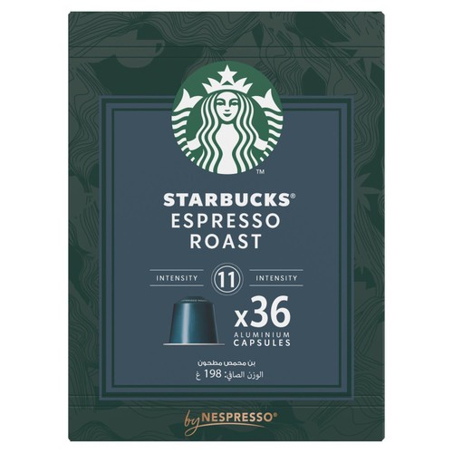 Starbucks By Nespresso Dark Espresso Roast Coffee 36 Pods 198G
