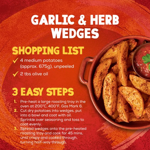 Schwartz Potato Wedges Garlic & Herb