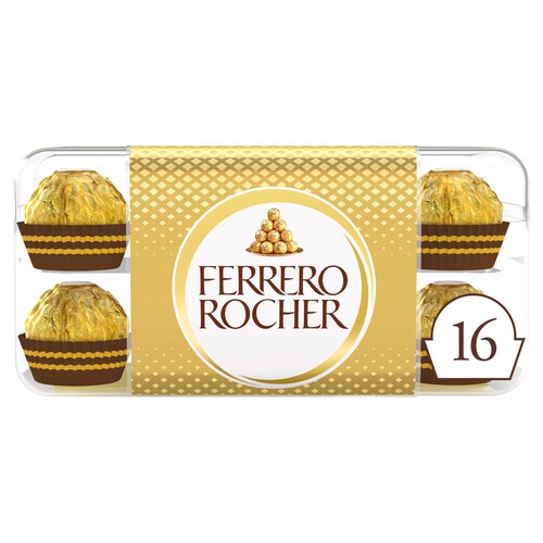 Ferrero Rocher Milk Chocolate Pralines Gift Box 16 Pieces 