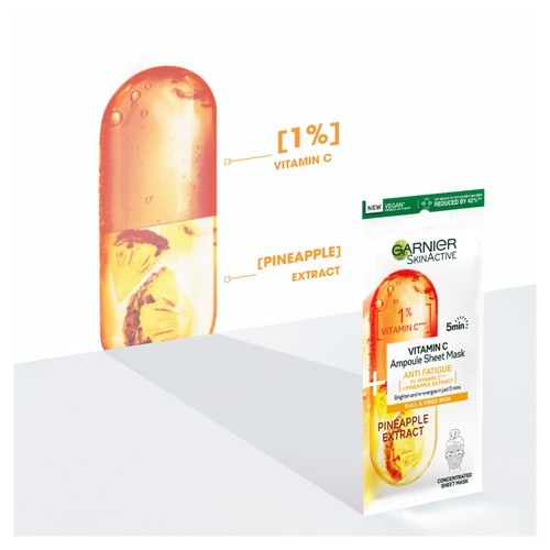 Garnier Skinactive Vitamin C Ampoule Sheet Mask Pineapple