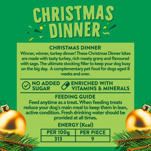 Wagg Treats Christmas Dinner 100g