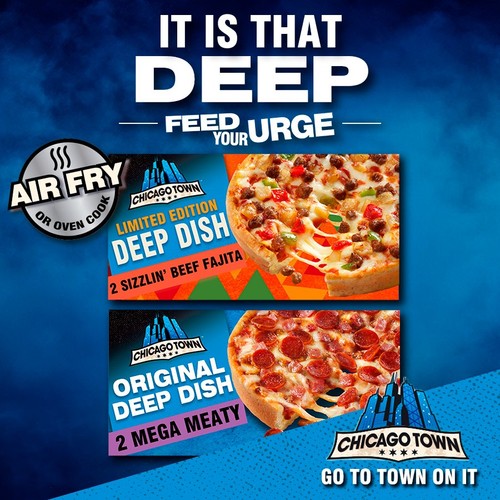 Chicago Town Deep Dish Sizzlin' Beef Fajita Pizza 330g