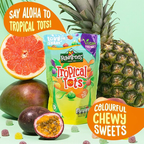 Rowntree's Tropical Tots Vegan Friendly Sweets Sharing Bag 