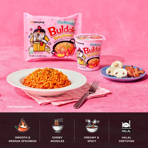 Samyang Buldak Hot Chicken Flavour Carbonara Ramen Noodle Multipack