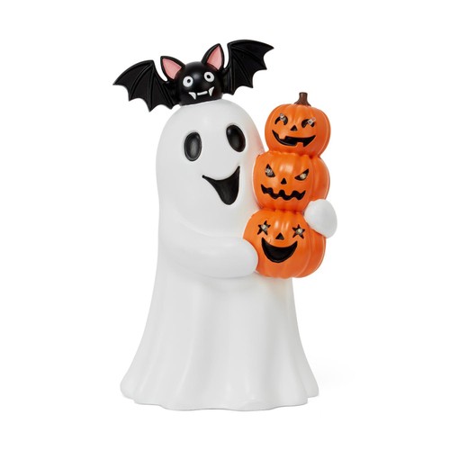 Morrisons Halloween Light Up Ghost With Pumpkin & Bat