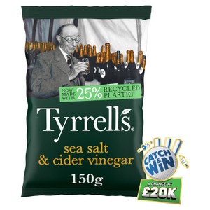Tyrrells Sea Salt & Cider Vinegar Crisps 150g