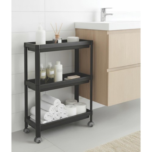 DWW Home Slim Line Trolley Black