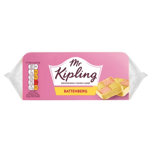 Mr Kipling Standard Battenberg Cake Family Size Serves 8