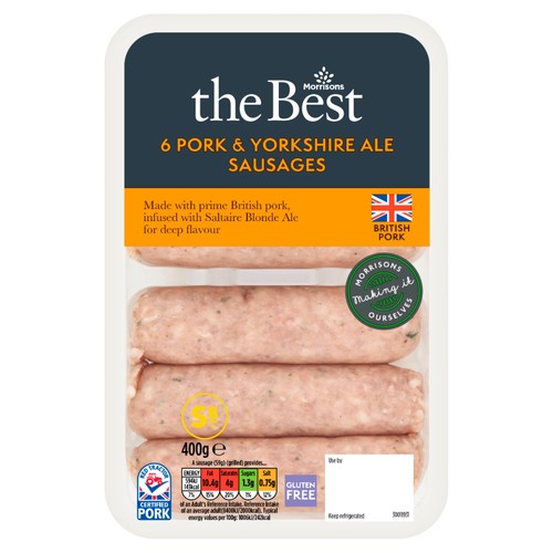 Morrisons the best pork ale sausages