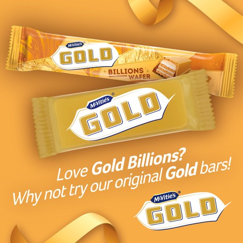 McVitie's Gold Billions Wafer Golden Caramel Chocolate 39g
