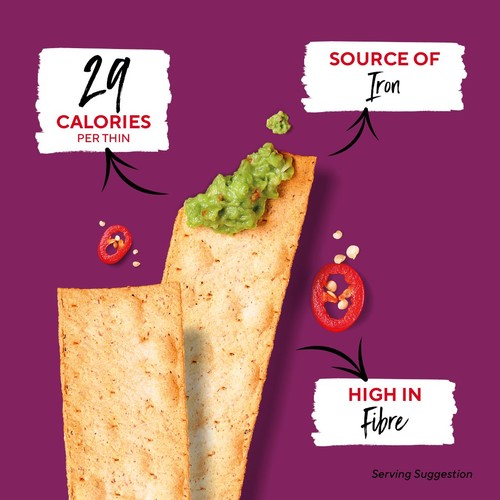 Ryvita Thins Sweet Chilli Flatbread Crackers 