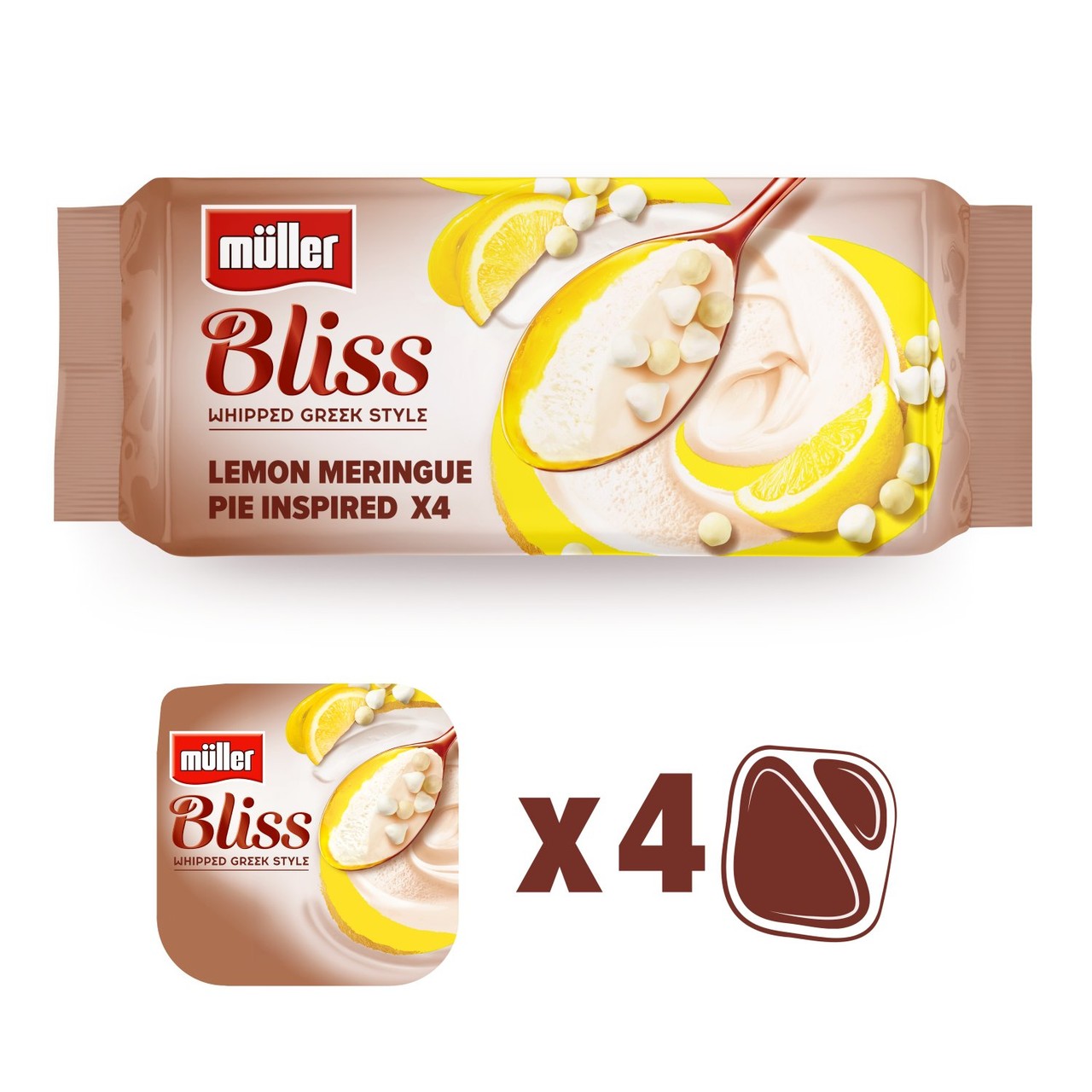 Muller Bliss Whipped Lemon Meringue Pie 4x100g