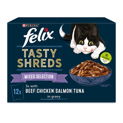 Felix Tasty Shreds Mixed Selection in Gravy Wet Cat Food