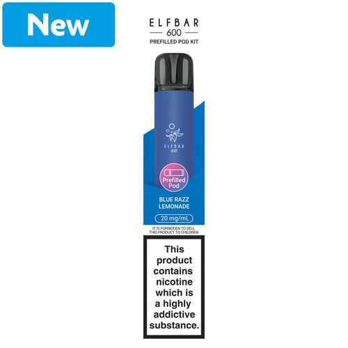 Elf Bar 600 Rechargeable Prefilled Pod Kit Blue Razz Lemonade