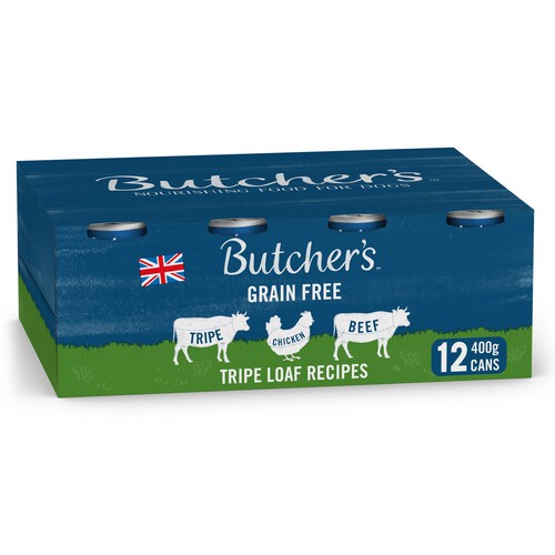 Butcher's Grain Free Tripe Loaf Recipes Dog Food Tins