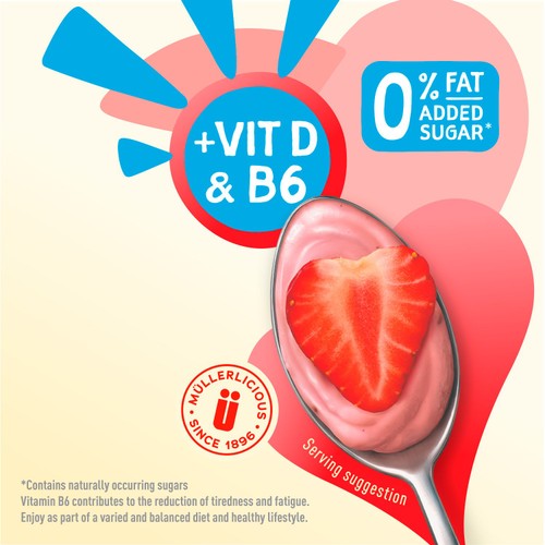 Muller Light Strawberry Fat Free Yogurt 160g