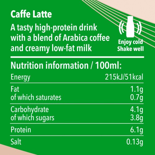 Starbucks Protein Drink With Coffee Caffe Latte 330ml