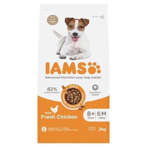 Iams For Vitality Senior Small & Medium Dog Food With Fresh Chicken