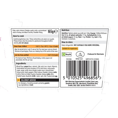 Morrisons The Best Cheese & Caramelised Onion Pinwheel 165G