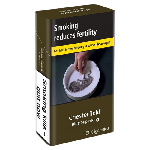 Chesterfield blue superking cigarettes