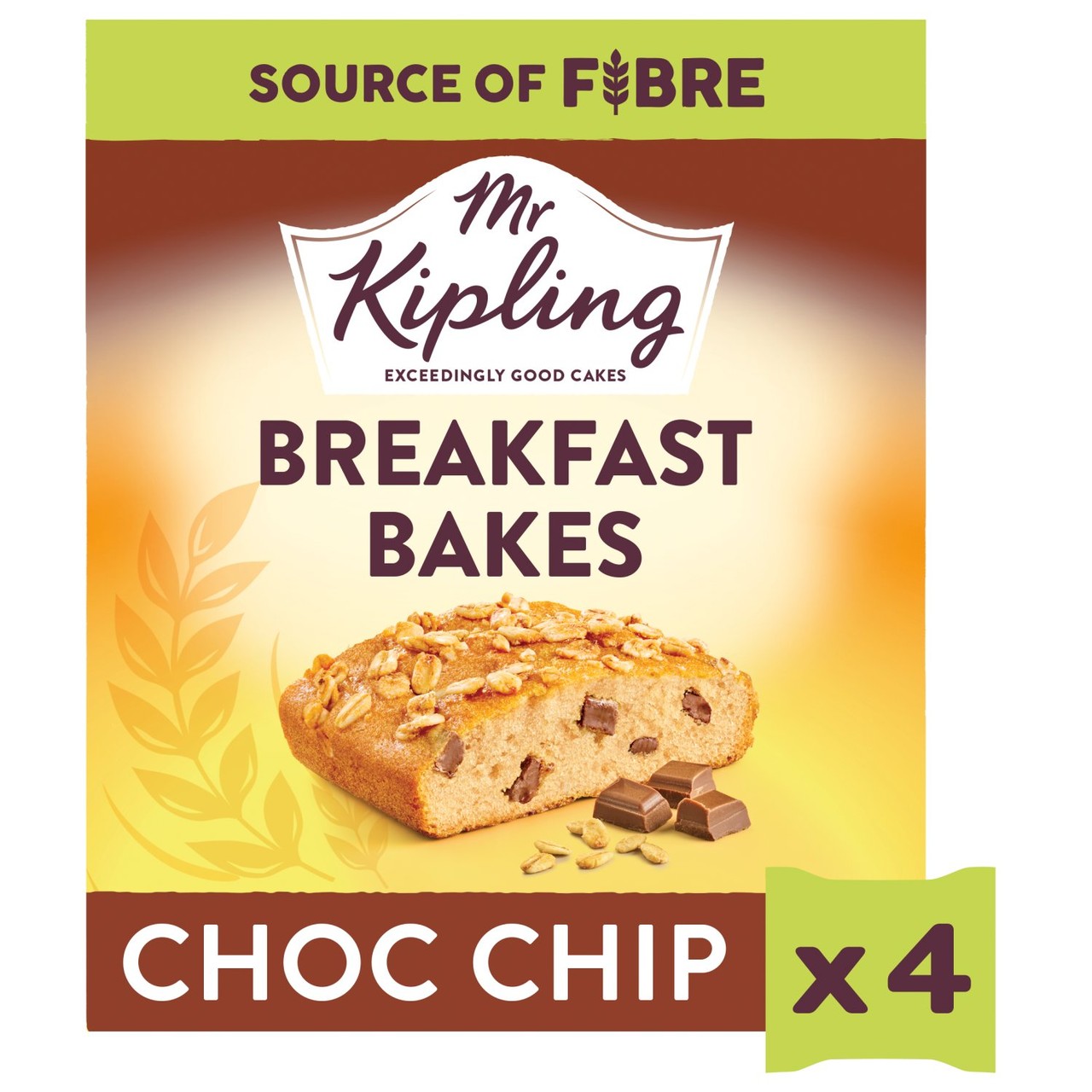 Mr Kipling Choc Chip Breakfast Bakes 4 Pack