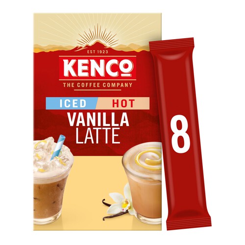 Kenco Iced Hot Vanilla Latte Instant Coffee Sachets 