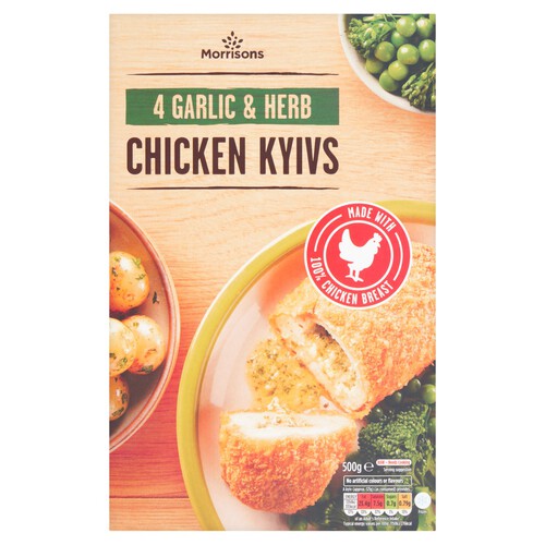 Morrisons 4 Garlic & Herb Chicken Kievs